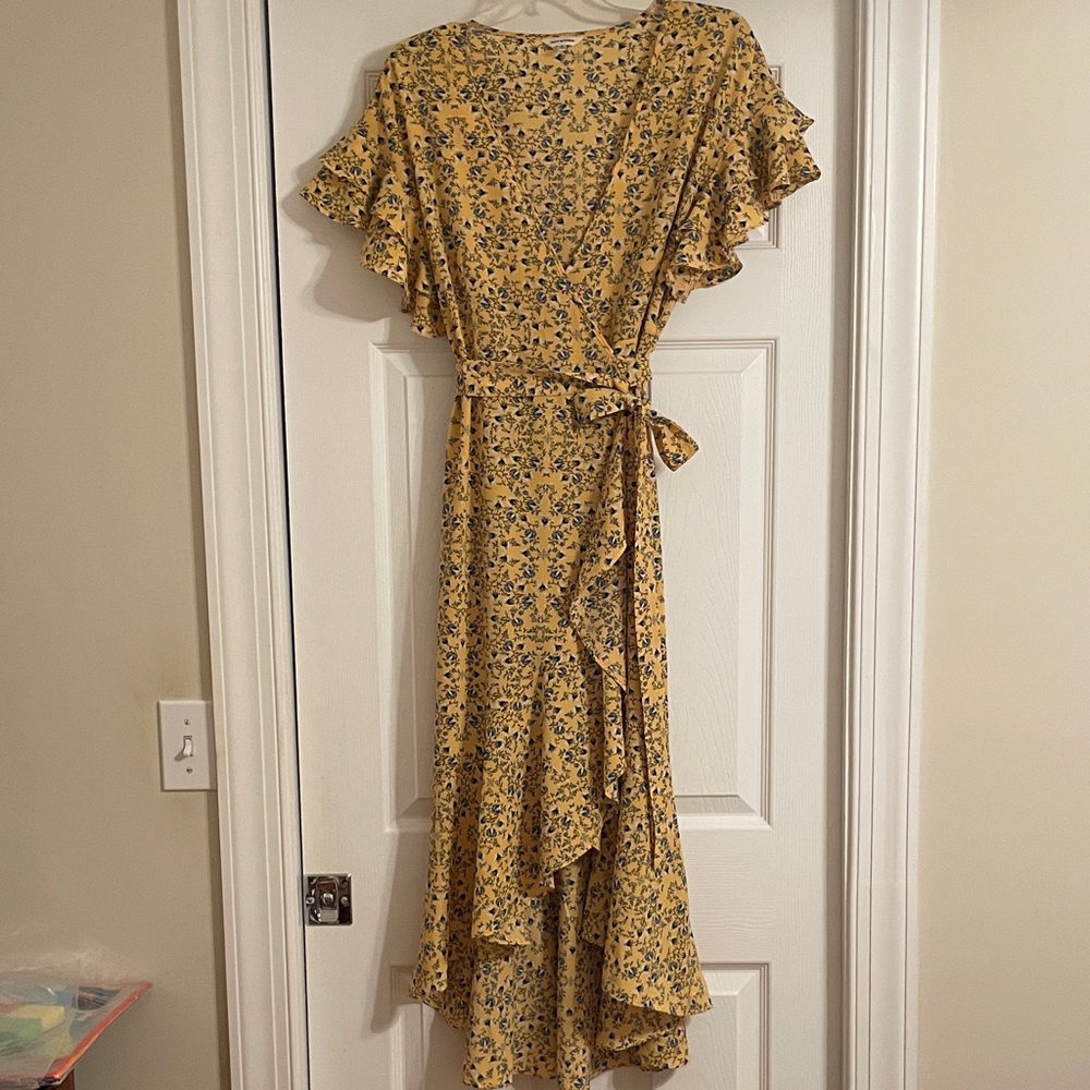 Max Studio Floral Wrap Dress